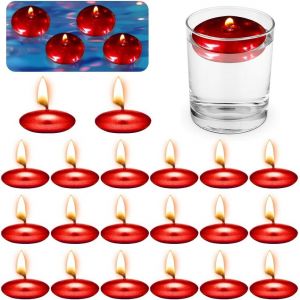 Lot de 50 bougies flottantes, violettes, flottantes, non parfumées, pour piscine de mariage, baignoire de Saint-Valentin, décoration de Noël (violet) - Neuf