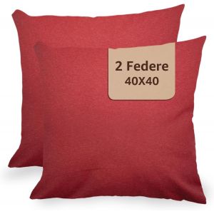 Cauc-Housses De Coussin Pour Canap&eacute; 40 X 40 Cm &iquest; Housses De Coussin 40 X 40 Cm &iquest; Taies D'oreiller Pour Canap&eacute; Et Chambre &iquest; Taies D'oreiller D&eacute;coratives Pour Canap&eacute; 2 Pi&egrave;ces Framboise - Neuf