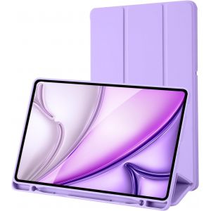 Coque Compatible avec Samsung Galaxy Tab S6 Lite 10,4 Pouces 2024/2022/2020 SM-P620N/P625N/P610/P613/P615/P619 avec Porte-Stylet, &Eacute;tui Housse de Protection, Veille/R&eacute;veil Automatique (Violet) - Neuf