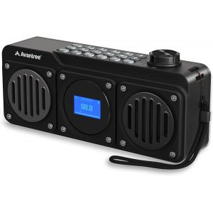 acdsgd-Boombyte - Radio FM Portable avec Enceinte Bluetooth, Deux Haut-parleurs (14W), Volume &eacute;lev&eacute;, Son st&eacute;r&eacute;o, Emplacement pour Carte Micro SD, avec Port USB, 11H Rechargeable Lecteur MP3 - Neuf