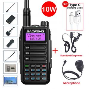 2025 Baofeng UV-16 Max IP68 étanche talkie-walkie double bande haute puissance CB Radio Vhf Uhf CB Ham Radio longue portée Radio bidirectionnelle - Type Black-Package 4 - Neuf