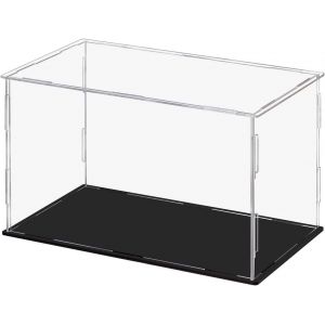 Sansh-Acrylic Display Box,Vitrine Acrylique Auto-Assemblée,Boîte De Comptoir Cube Pour Figurines Pop Et Jouets,Nécessite De Retirer Le Film De Protection(9.84×3.93x6 Pouces :25 X10x15cm) - Neuf