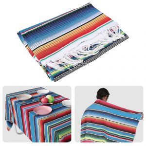 Couverture Mexicaine Sarape,Tapis De Pique-Nique,Nappe,Hot Rod,120 X 180 Cm - Neuf
