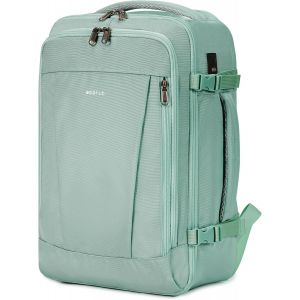 KALANKA-Bagage Cabine 40x20x25 pour Ryanair, 13 Poches Sac a Dos Voyage Cabne Avion, Léger Sac à Dos Sous le Siège 20L, Bagage à Main en PET Recyclé, Sac à Main pour Homme Femme, Vert Clair - Neuf