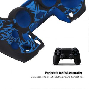 Housse De Coque En Silicone Souple Pour Manette Sony Playstation 4 Ps4 Bleu - Neuf