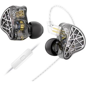 LORANKA-CCZ NC02 &Eacute;couteurs filaires, casque IEM l&eacute;ger haute performance avec micro, &eacute;couteurs de jeu magn&eacute;tiques dynamiques de 10 mm avec c&acirc;ble amovible, moniteurs intra-auriculaires &agrave; isolation phon - Neuf