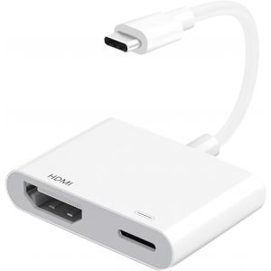 KALANKA-Adaptateur USB C vers HDMI pour iPhone 17/16/15, Adaptateur AV Num&eacute;rique Type C, Convertisseur d'&eacute;cran de Synchronisation Compatible avec iPhone, iPad, MacBook vers HDTV/Projecteur/Moniteur - Neuf