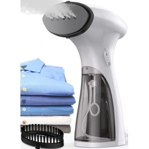 MEVRONISSHOP-D&eacute;froisseur &agrave; vapeur, d&eacute;froisseur &agrave; vapeur portable, fer &agrave; repasser de voyage compact Fer &agrave; vapeur pour d&eacute;froisser rapidement les v&ecirc;tements, blanc - Neuf