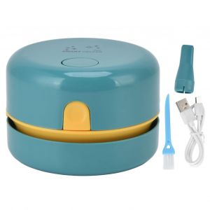 HJLIAN Mini aspirateur de bureau USB, balayeuse automatique de poussiere de table, batterie rechargeable 18650 600 mAh, vert - Neuf