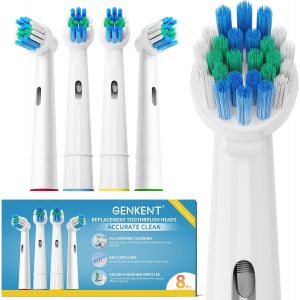 Ruhn-Lot De 8 T&ecirc;tes De Brosse &Agrave; Dents De Rechange Compatibles Avec Brosse &Agrave; Dents Oral B - Neuf