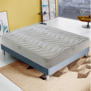 Matelas Mousse 135x190 cm ALOE - Epaisseur 25 Cm - R&eacute;versible - C&ocirc;t&eacute; &Eacute;t&eacute;/hiver - Neuf