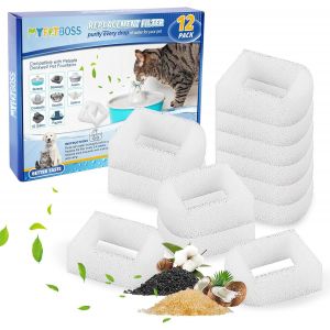 Kalanka-12 Pack Filtre En Mousse De Rechange Pour Petsafe Drinkwell 360 En Acier Fontaines, Filtre Fontaine Eau Chat Pour Chat Chien Animaux - Neuf