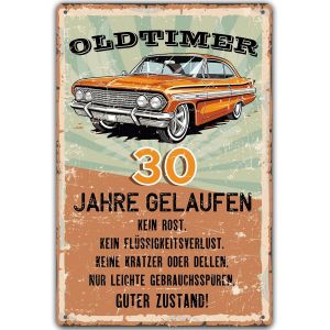Kalanka-Plaque En Tôle Avec Inscription « 30 Ans » - Cadeau Pour Homme De 30 Ans - Plaque Humoristique - Décoration D'anniversaire Amusante - Style Vintage - 20 X 30 Cm - Neuf
