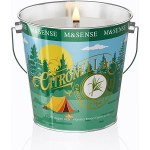 Bougie Parfum&eacute;es Citronnelle Menthe Poivr&eacute;e | Bougie Cire de Soja Naturelle 220h Rafra&icirc;chissantes, Parfum &Eacute;nergisant pour Bureau & S&eacute;ances de Travail - Bougies pour Camping, Jardin,Terrasse - Neuf