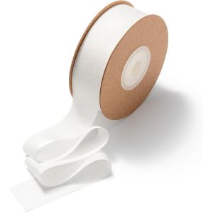 Kal-Ruban Cadeau Blanc - 25 Mm X 22,8 M - Large Ruban De Soie Blanc - Ruban D&eacute;coratif Pour Emballage Cadeau De Mariage, Anniversaire - Neuf