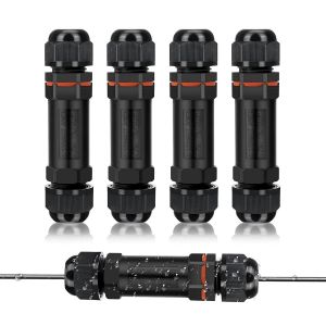 4Pcs Bo&icirc;te de Jonction Etanche IP68 Connecteur de C&acirc;ble Electrique Ext&eacute;rieur Bo&icirc;tier de raccordement 3 Voies Connecteur Etanche Boite de D&eacute;rivation pour C&acirc;ble &Oslash; 5 &agrave; 13mm - Neuf