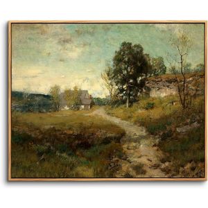 Eryi-Cadre Decoration Murale Bois, Vintage Impression Sur Toile, 20x25 Cm Tableau Decoration Murale Chambre Paysage De Rural Natur, Décoration De Bureau Salon Salle De Bain Maison Décorations - Neuf