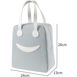 Mini sac &agrave; d&eacute;jeuner isotherme - Sac de rangement de plein air/pique-nique mignon - Sac &agrave; glace portable - 1 pi&egrave;ce (L, bleu) - Neuf