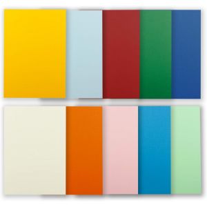 Tianyi-Lot De 50 Feuilles De Carton D'argile Din A4, Multicolore, 10 Couleurs Claires, 240 G/M², Épais, 21 X 29,7 Cm, Carton À Bricoler, Pour Album Photo, Carte De Menu, Imprimable, Pour Être - Neuf
