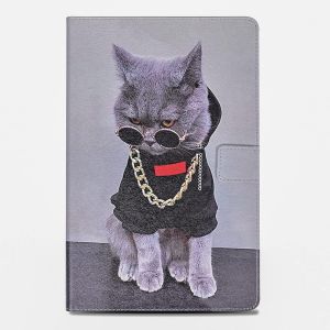 Coque Samsung Tab A6 Housse En Cuir Pu & Tpu Cover Case &Eacute;tui Housse De Protection Pour Samsung Galaxy Tab A 2016 10.1 Pouces Sm-T580/Sm-T585 - Chat Cruel - Neuf