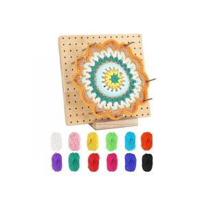 Planche De Blocage Pour Crochet Avec 15 &Eacute;pingles En Acier Et Fil De Laine Pour Tricot Et Crochet - Neuf