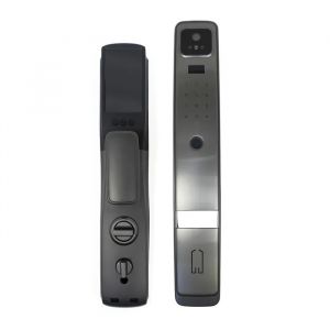 Serrure smart PNI SafeHome PTY8824 carte, code, empreinte , 300 utilisateurs, app Tuya Smart, cam&eacute;ra HD int&eacute;gr&eacute;e - Neuf