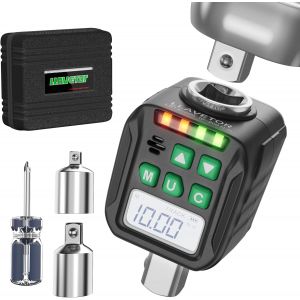 MEVRONISSHOP-Digitaler Drehmomentadapter, 1/2 Zoll Digitaler Drehmoment-Adapter, Digitaler Drehmomentschl&uuml;ssel-Konverter mit 3/8"" und 1/4"" Adaptern (10-200 NM) - Neuf