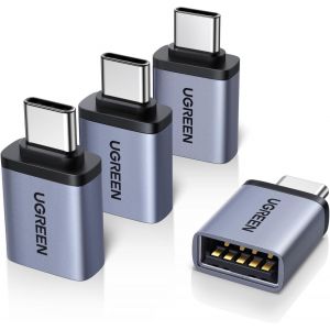 KALANKA-Adaptateur USB C vers USB A 3.2 10Gbps OTG Lot de 4 Adaptateur Type-C Mâle vers Type-A Femelle Compatible avec iPhone 16 Plus Pro Max 15 MacBook Air iMac iPad Galaxy Tab S9 S24 - Neuf