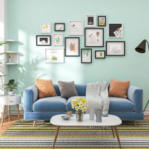 Cadre Photo,3D,Vitre En Verre Avec Papier Passe-Partout,Cadre De Bo&icirc;te D'Ombre Pour Objets Jusqu'&Agrave; 1,5Cm,En Bois,20X20Cm,Blanc - Neuf