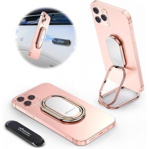 KAL-Anneau De Support Pour T&eacute;l&eacute;phone Portable - Rotation &Agrave; 360 &deg; - Ultra Fin - Pliable - Compatible Avec Iphone, Ipad, Smartphones, Tablettes (Avec Support Magn&eacute;tique Universel Pour Voiture) - Neuf