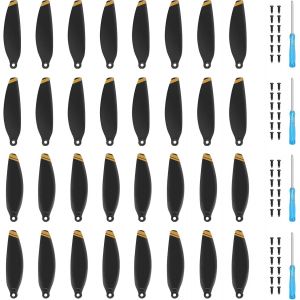 Sjzg-H&eacute;lices Pour Dji Mini 4k 2 Se Lames De Rechange &Agrave; Faible Bruit Pour Accessoires De Drone Dji Mini 4k/2 Se/ 2/Se Vis Et Tournevis Exclusifs 32 Pi&egrave;ces Or - Neuf