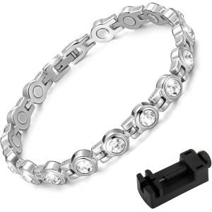 Eryi-Bracelet Magnetique Femme, Bracelet Magnétique Acier Titane Pour Femme, Bracelet Magnétique Titane, Bracelet Pour Femme Titane, Bracelet Magnétique En Acier Titane, Bracelet Magnétique Avec Régu - Neuf