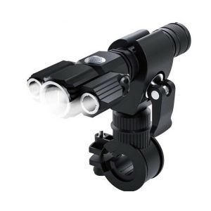 Lampe De V&eacute;lo 3 Led En Forme D'avion - Lampe Torche De 1 000 Lumens Pour La Conduite Nocturne Avec Modes R&eacute;glables Et Support Pivotant &Agrave; 360 Degr&eacute;s - Neuf