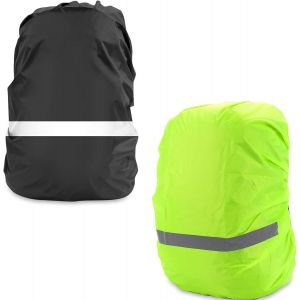 Eryi-Housse De Pluie De Qualité Supérieure Pour Cartable - 2 Pièces - Protection Contre La Pluie - Avec Bandes Réfléchissantes - Capacité De 18 À 30 L - Housse De Pluie Imperméable - Idéal Pour Les - Neuf