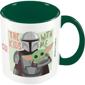 Eryi-Mug Star Wars : The Mandalorian Dans Un Coffret Cadeau (The Kid's With Me) Tasse En Céramique 325 Ml ¿ Produit Officiel, Noir - Neuf