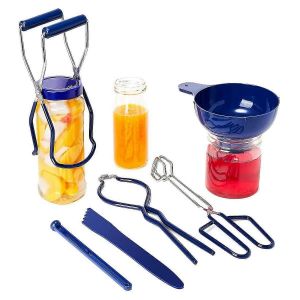 Kit De Mise En Conserve Outils De Mise En Conserve Fournitures De Mise En Conserve 6 Pièces,Lève-Bocal De Mise En Conserve,Lève-Couvercle,Pinces De Mise En Conserve Pour La Mise En Conserve - Neuf