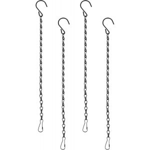 Lot De 4 Cha&icirc;nes Suspendues &Agrave; Fleurs De 33 Cm-Cha&icirc;ne En M&eacute;tal &Agrave; Suspendre-Avec Crochet-Pour Planteur,Panier,Mangeoire &Agrave; Oiseaux,Lanternes-Ornements-Carillon &Eacute;olien-Billboards - - Neuf