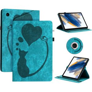 &Eacute;tui Coque Pour Samsung Galaxy Tab A8 2022/2021 Sm-X200/ X205/ X207 - &Eacute;tui En Cuir Pu Avec Fonction Support/Portefeuille Coque Tablette Galaxy Tab A8 (Bleu) - Neuf