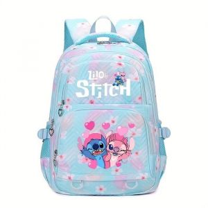 Sac &agrave; Dos Enfant, Stitch &Lilo Fille Primaire de Grande Capacit&eacute; Cartable, Sacs Scolaires Imperm&eacute;able Durable pour &eacute;tudiant-Bleu - Neuf