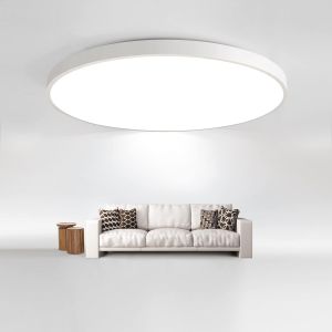 Plafonnier Led 36w Plat Rond Blanc Plafonnier Moderne Blanc Chaud 3000k Lampe Pour Chambre &Agrave; Coucher Bureau Salon Cuisine Cave Balcon &Oslash;40cm - Neuf