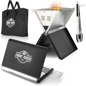Ulteronixshop-Barbecue de camping au charbon de bois en acier inoxydable,Design Eyecatching Notebook ,Pour 2 &agrave; 4 personnes, le jardin,Avec accessoires de barbecue - Neuf