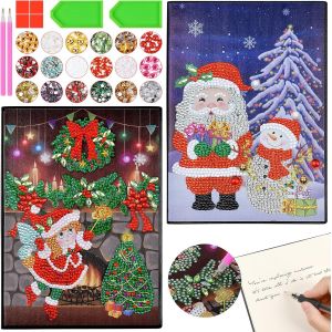 Kalanka-2pcs Carnet Dessin A5, Diamond Painting Noël Carnet Vierge, Cadeaux D'anniversaire Pour Filles, Kits D'art Et D'artisanat Pour Enfants De 5 À 12 Ans - Neuf
