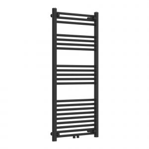 Radiateur s&egrave;che-serviettes chauffage salle de bain acier 120 x 60 cm noir Helloshop26 03_0010418 - Neuf
