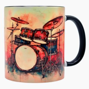 Eryi-Tasse En Céramique Avec Design De Batterie Musicale ¿ Passion Pour La Musique En Effet Artistique - Neuf