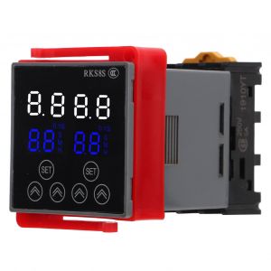 XYONG Relais temporise avec ecran LCD, boitier ignifuge en PP, minuterie de retard multifonctionnelle pour equipement d'automatisation, AC380V - Neuf