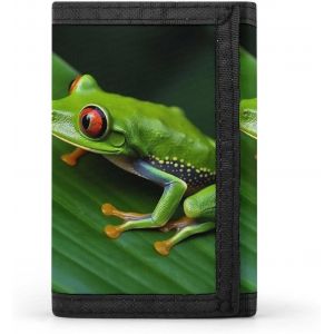 Portefeuille &Agrave; Trois Volets Pour Cartes De Cr&eacute;dit Avec Fen&ecirc;tre Pour Carte D'Identit&eacute; - Grenouille - Motif Grenouille - Pour Homme Et Femme - Style - Taille Unique,Style :,Taille Unique - Neuf