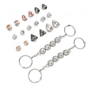 20pcs Trou Chaussures Décoration Coloré Brillant À La Mode Bricolage Strass Chaussures Bijoux Accessoires Pour Filles Femmes - Neuf