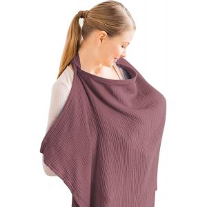 Kalanka-Tablier Allaitement, Couverture D'allaitement En Mousseline Pour Bébé,Grande Housse D'allaitement, Couverture D'allaitement En Coton Cape Allaitement Avec Anneau Rigide(Rouge Bordeaux) - Neuf