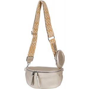 CAUC-Ensemble de sacs &agrave; bandouli&egrave;re pour femmes en demi-lune 2 pi&egrave;ces, bandouli&egrave;re avec motif losanges en zigzag 02012396 - Neuf