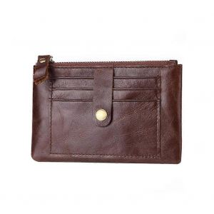 Cuir Mini porte-monnaie pour les Femmes, de RFID de Blocage Mince Poche Avant, porte-monnaie, Couleur de Caf&eacute;, Compact Titulaire de Carte de Cr&eacute;dit - Neuf